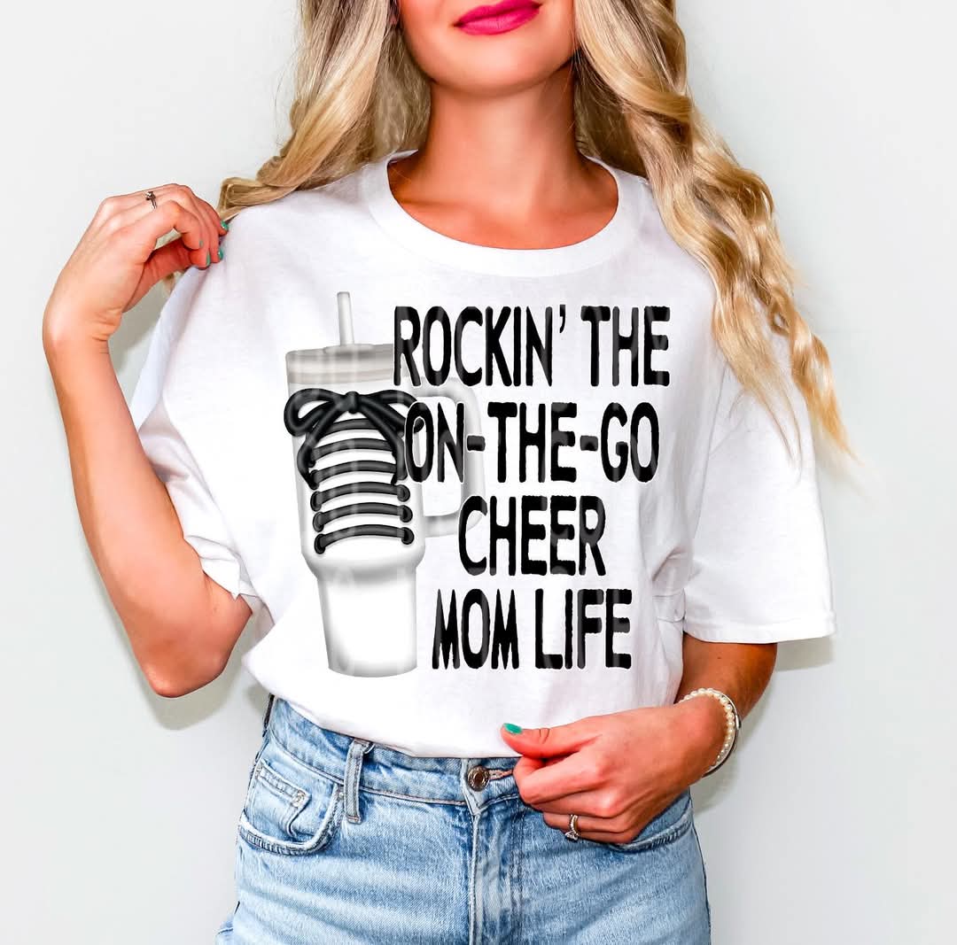 ON THE GO CHEER MOM LIFE PNG DESIGN