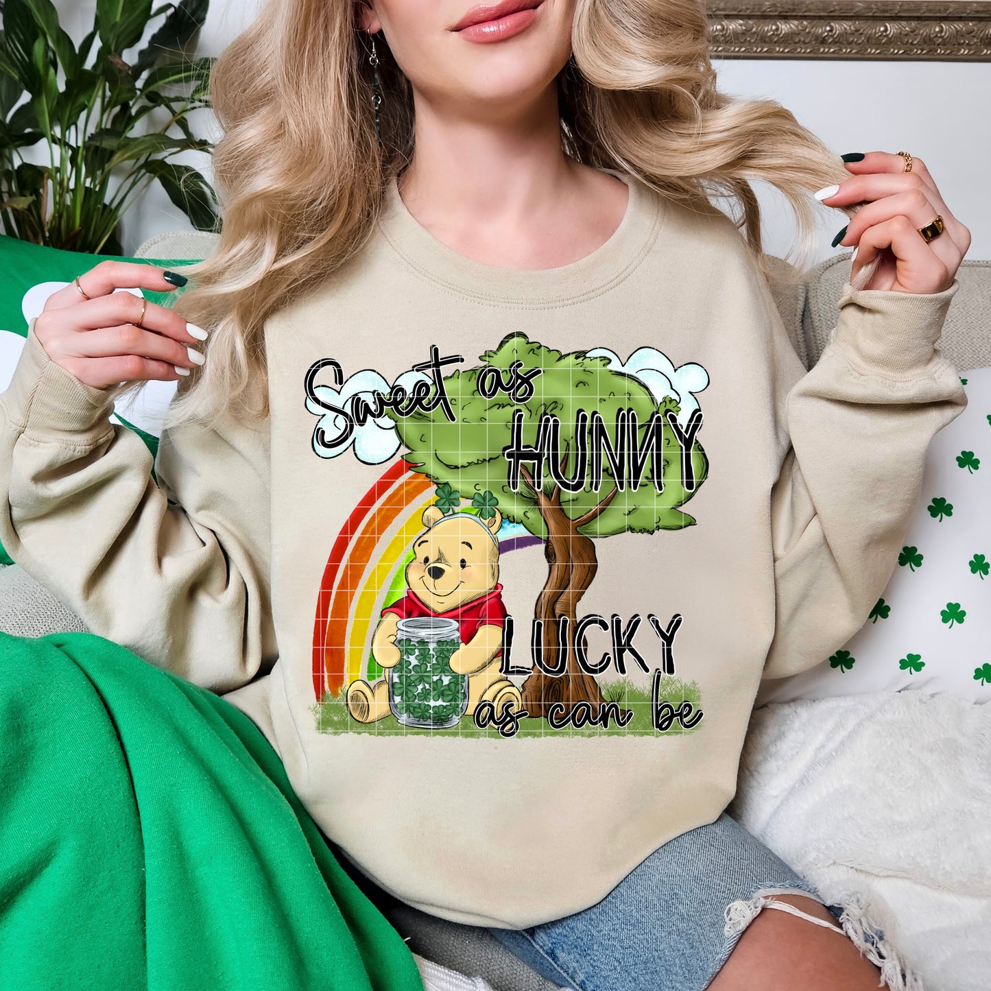 SWEET AS HUNNY LUCKY AS CAN BE PNG DESIGN