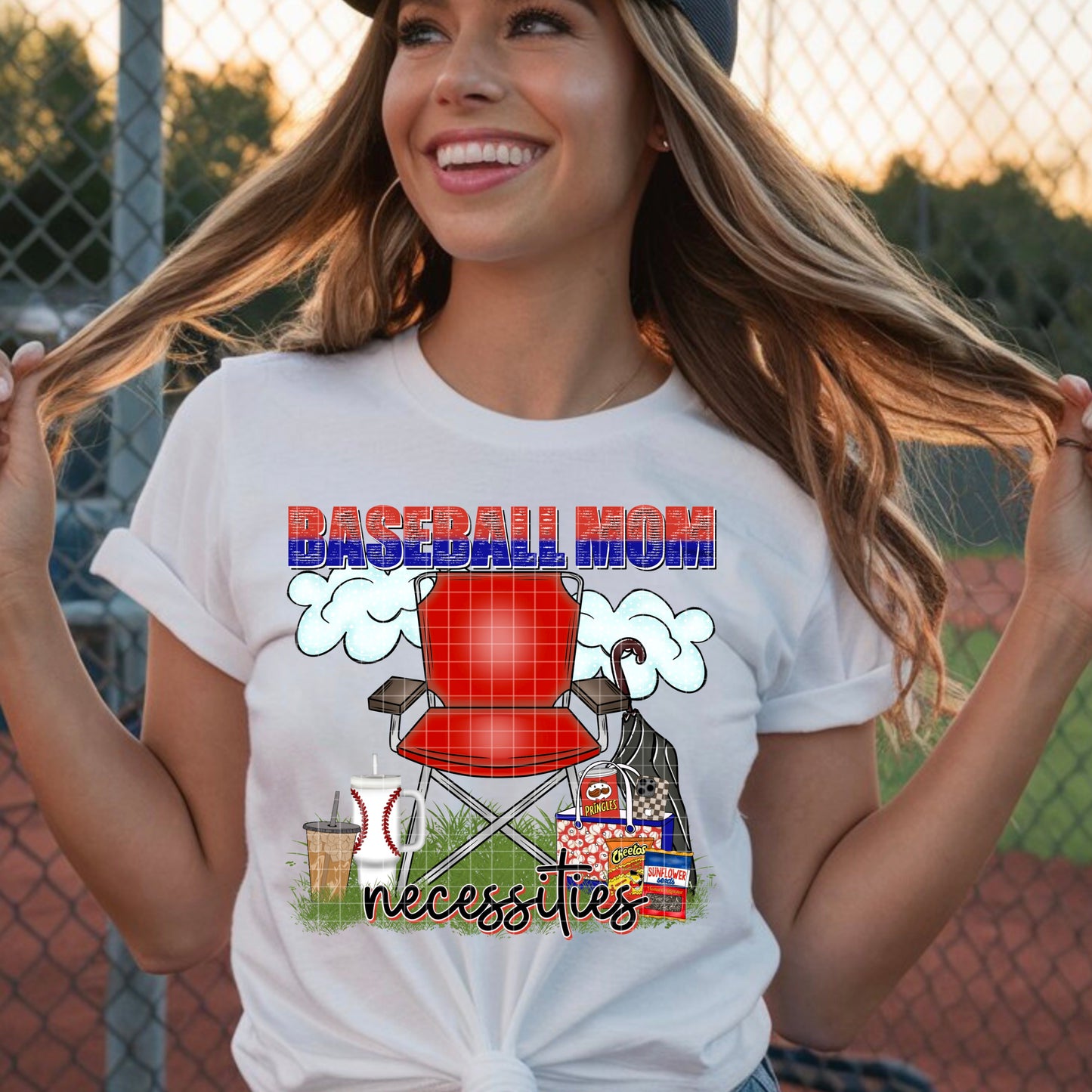 BASEBALL MOM NECESSITIES PNG DESIGN
