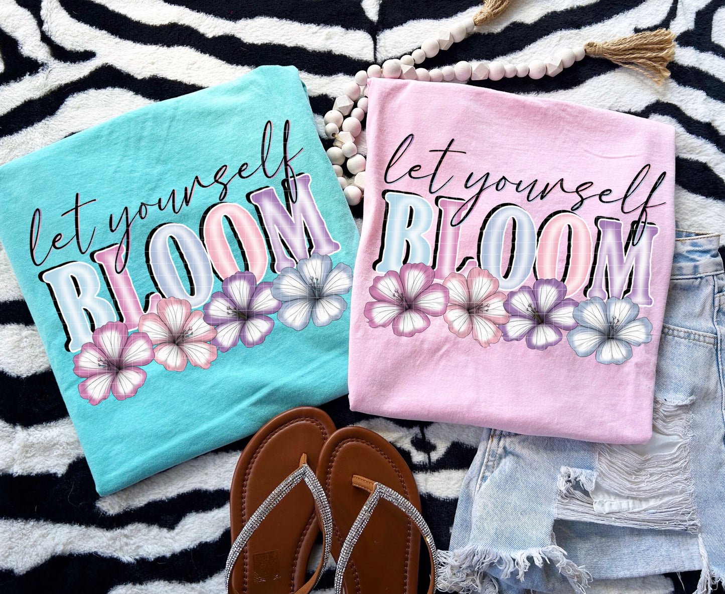LET YOURSELF BLOOM PNG DESIGN