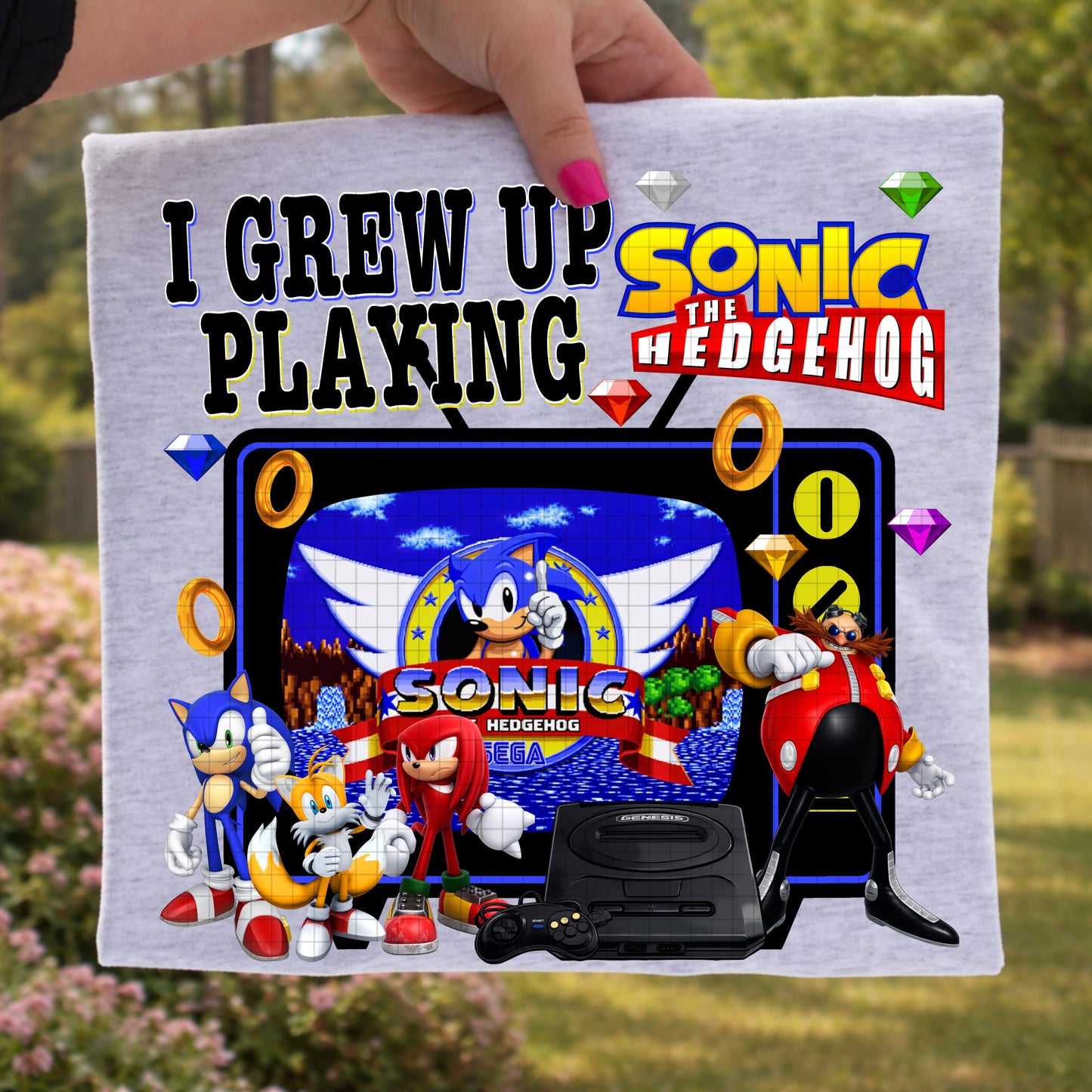 I GREW UP PLAYING SONIC PNG DESIGN