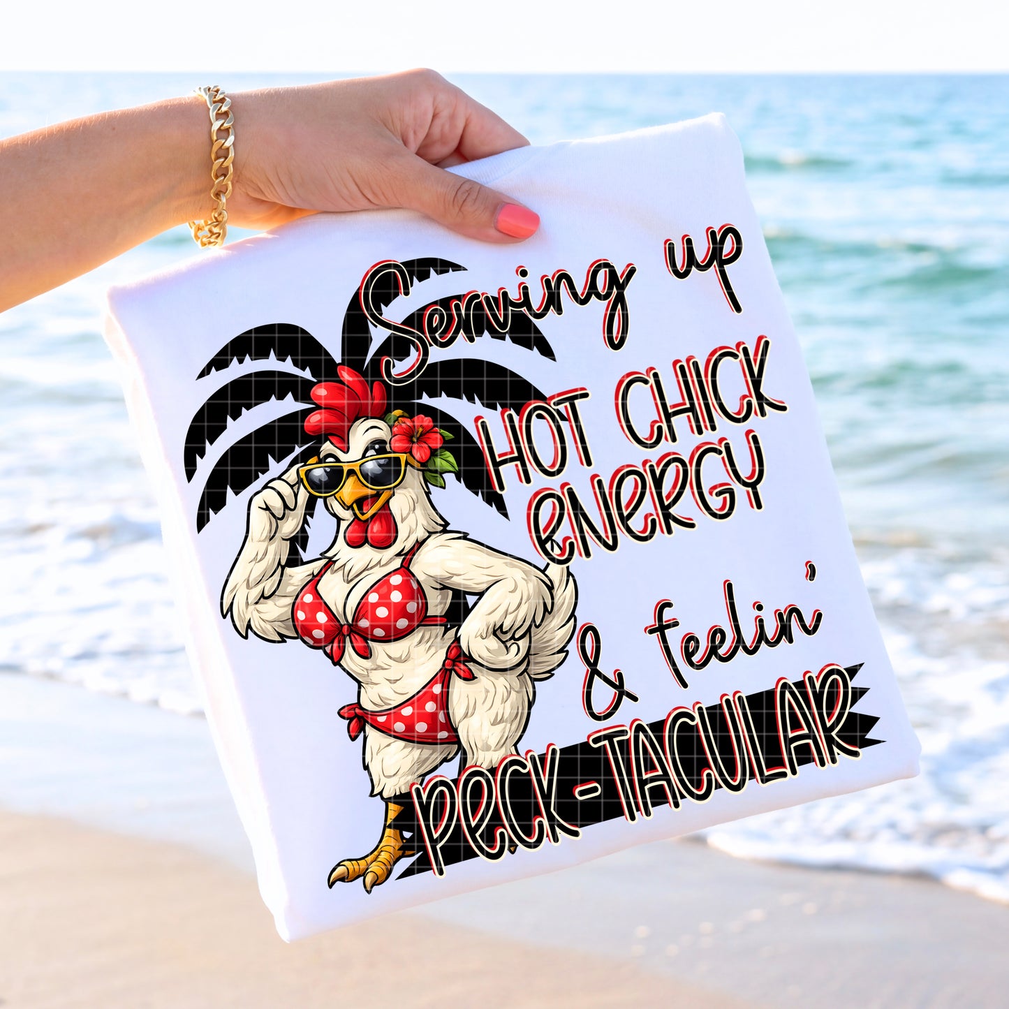 HOT CHICK ENERGY PNG DESIGN