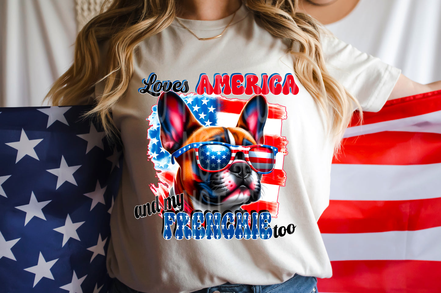 PATRIOTIC FRENCHIE PNG DESIGN