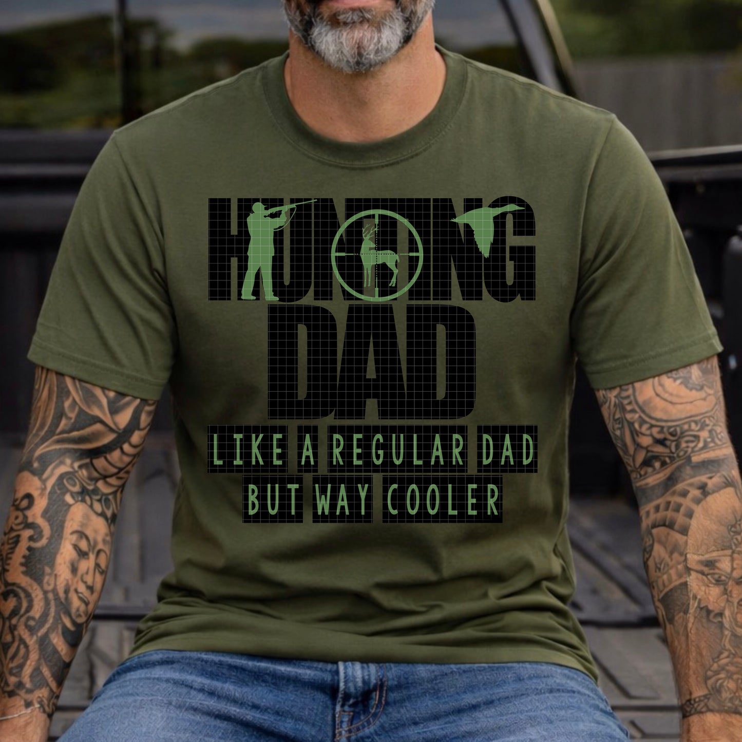 HUNTING DAD PNG DESIGN