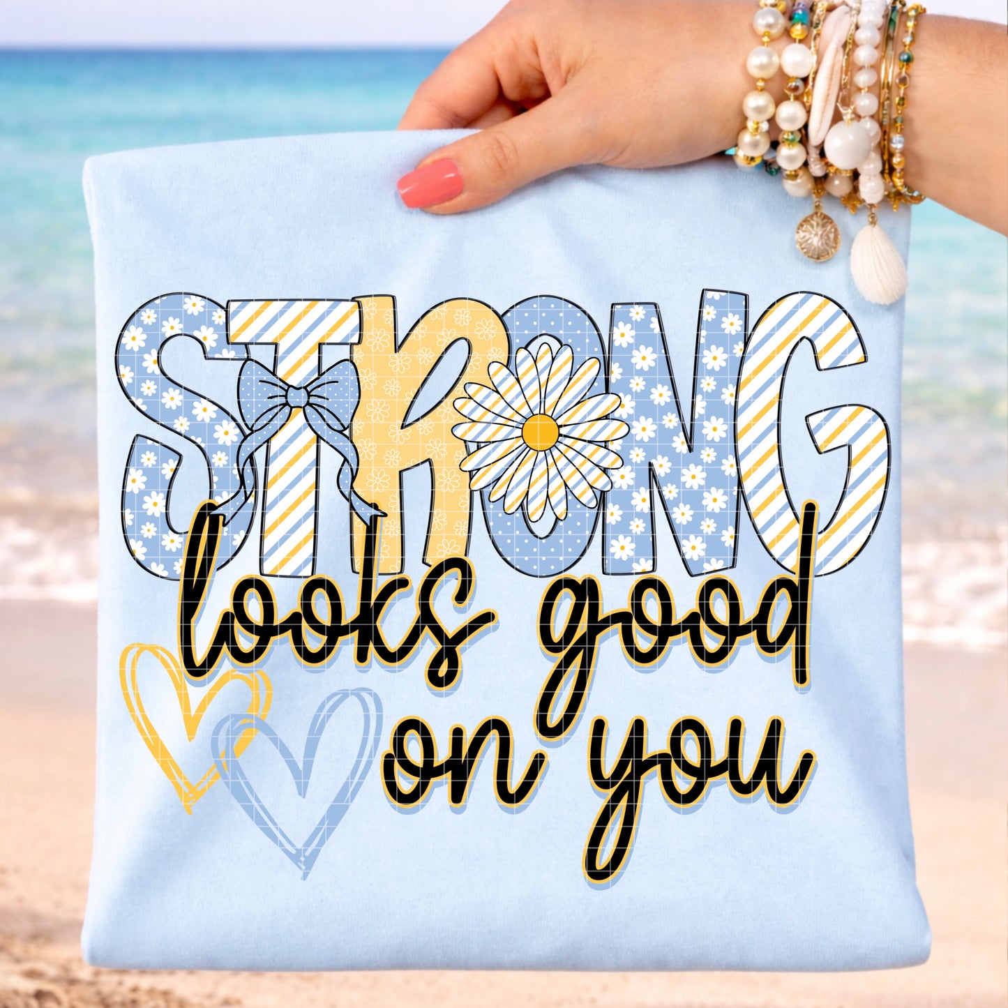 STRONG LOOKS GOOD ON YOU PNG DESIGN