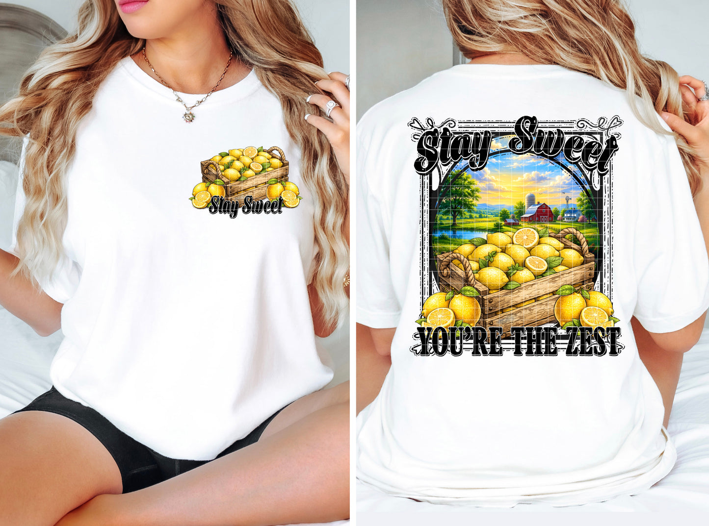 STAY SWEET LEMONS PNG DESIGN