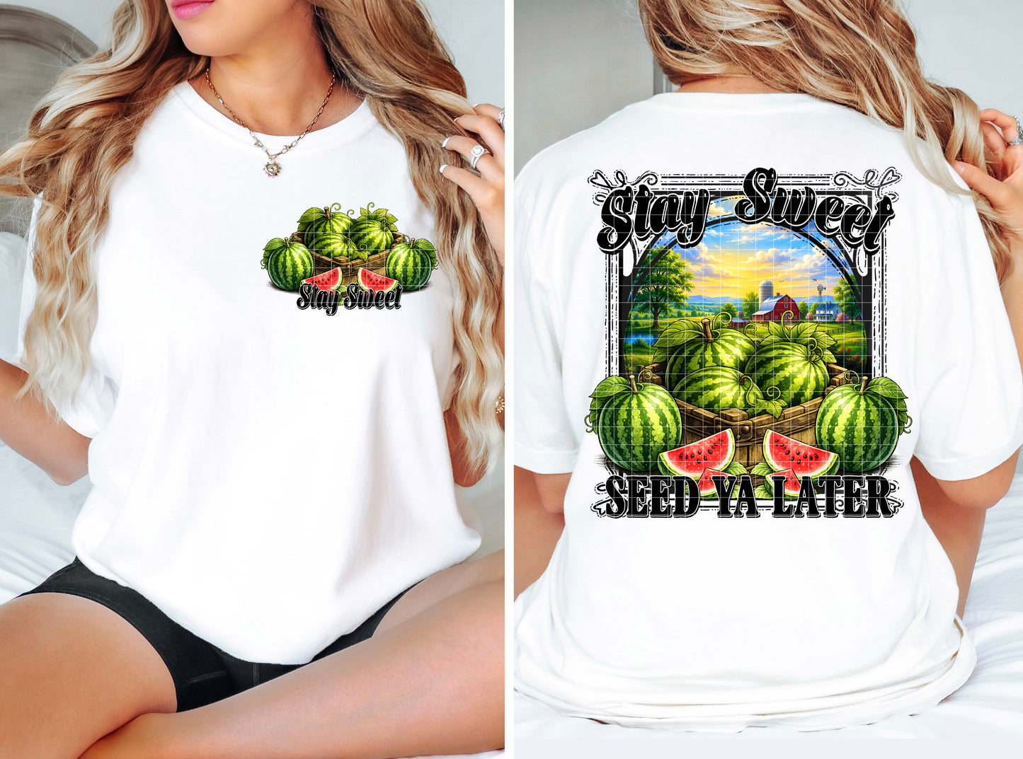 STAY SWEET WATERMELON PNG DESIGN