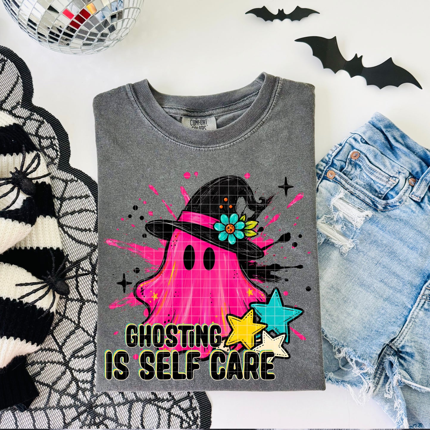 GHOSTING IS SELF CARE PNG DESIGN