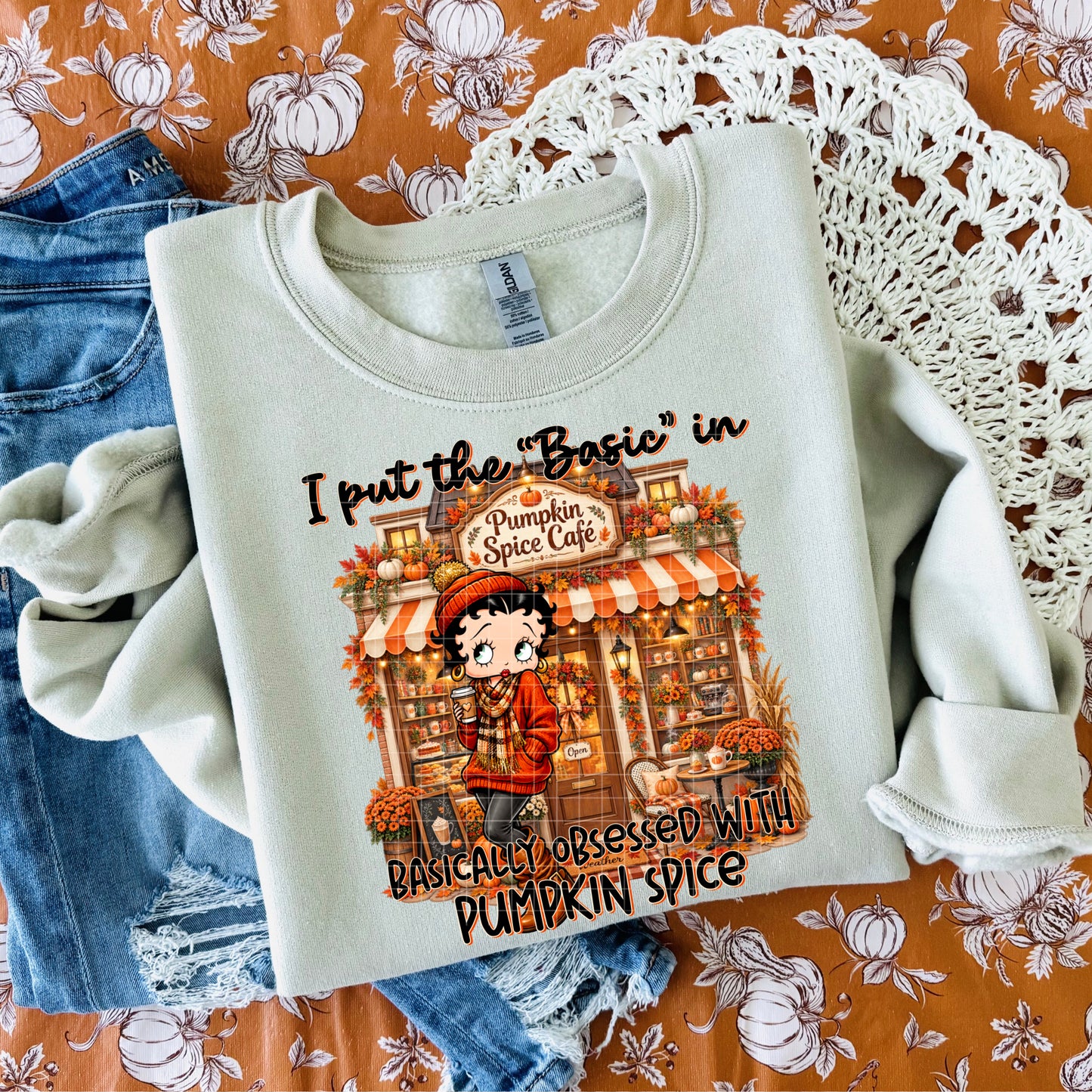 BASICALLY OBSESSED W/ PUMPKIN SPICE PNG DESIGN