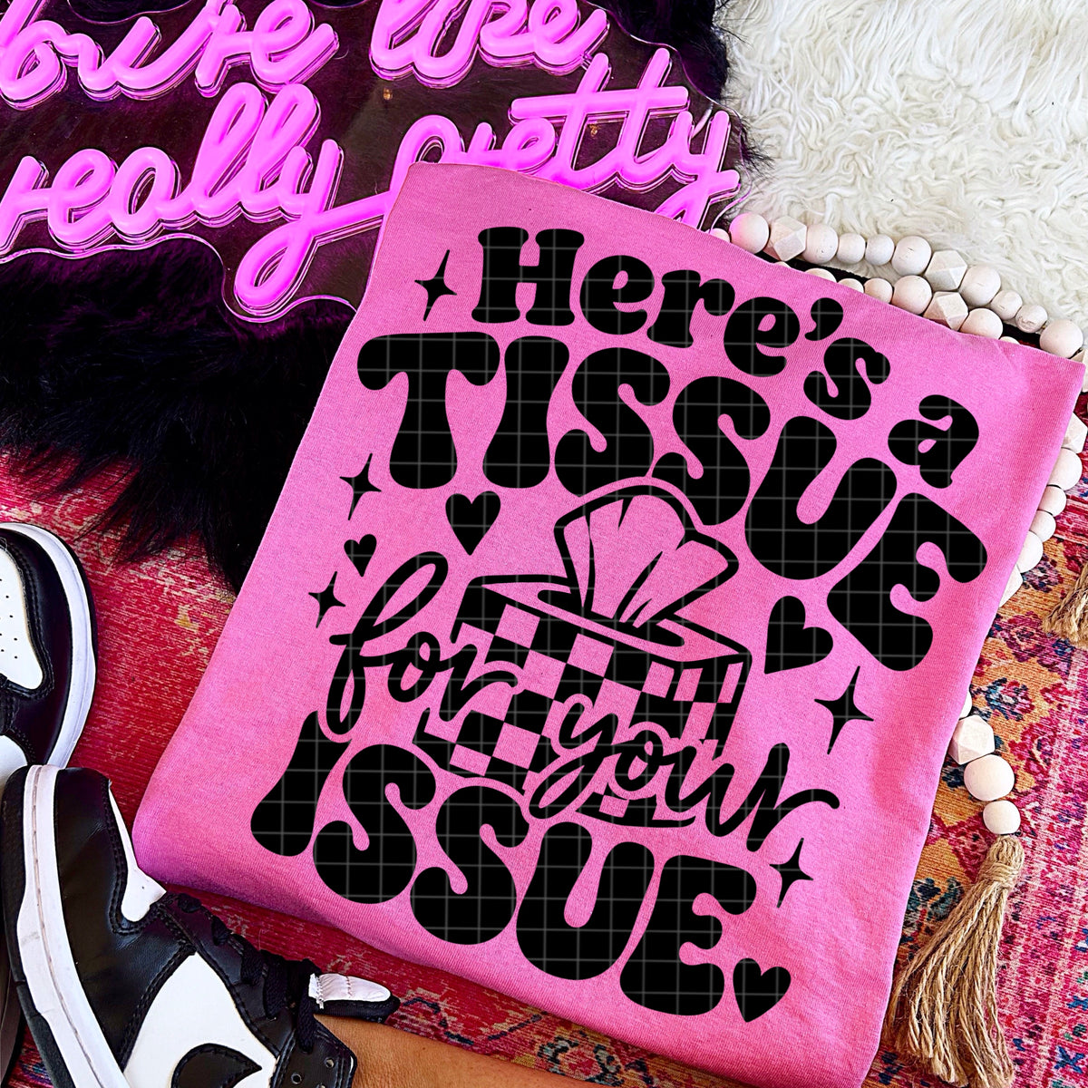 HERE'S A TISSUE PNG DESIGN