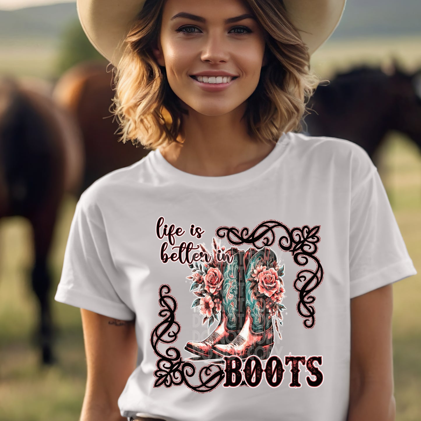 LIFE IS BETTER IN BOOTS PNG DESIGN