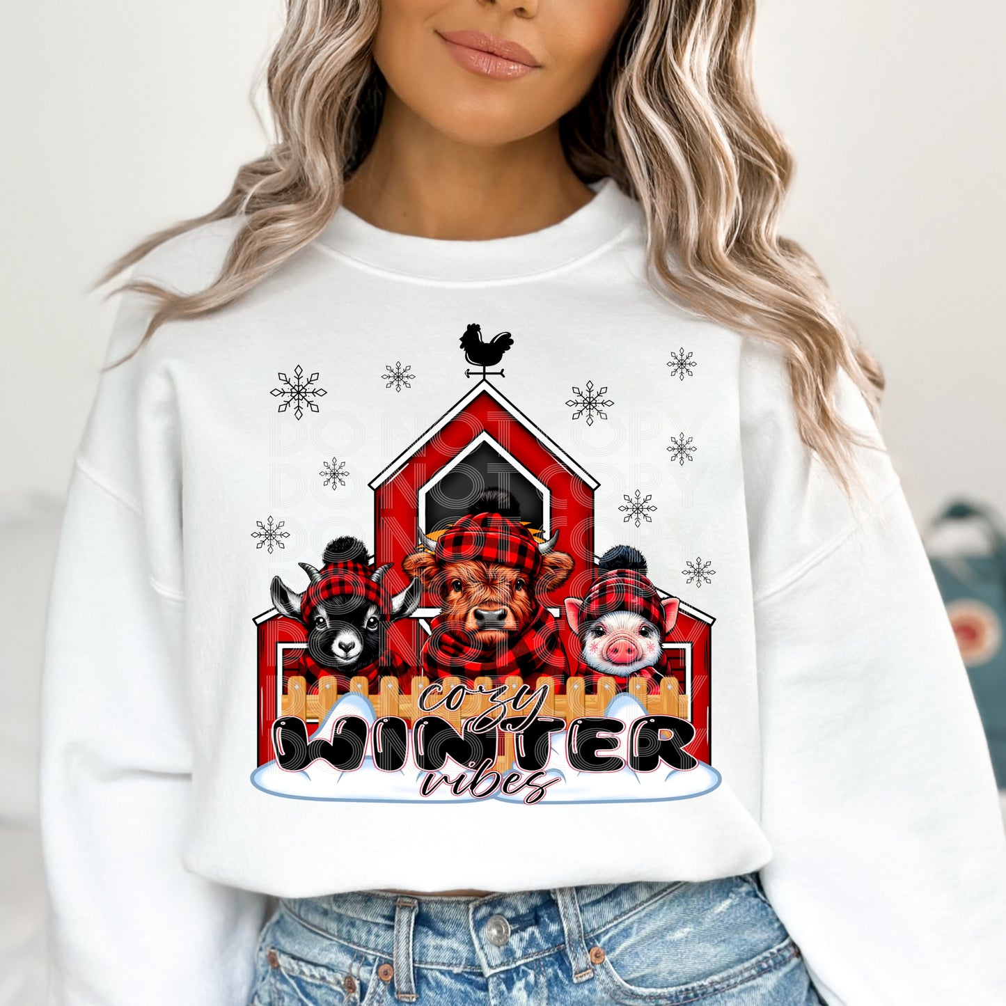 COZY WINTER VIBES PNG DESIGN