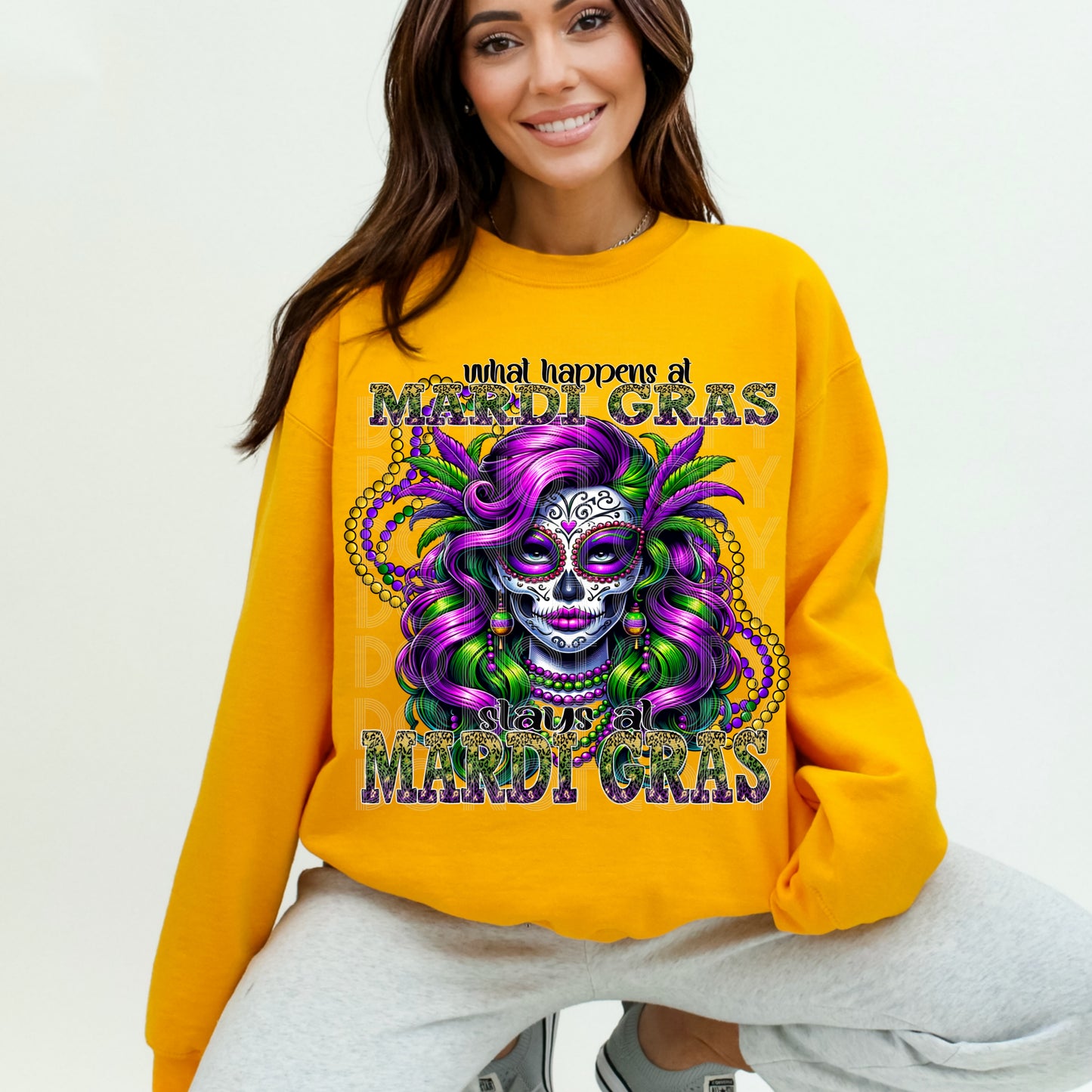 WHAT HAPPENS AT MARDI GRAS PNG DESIGN