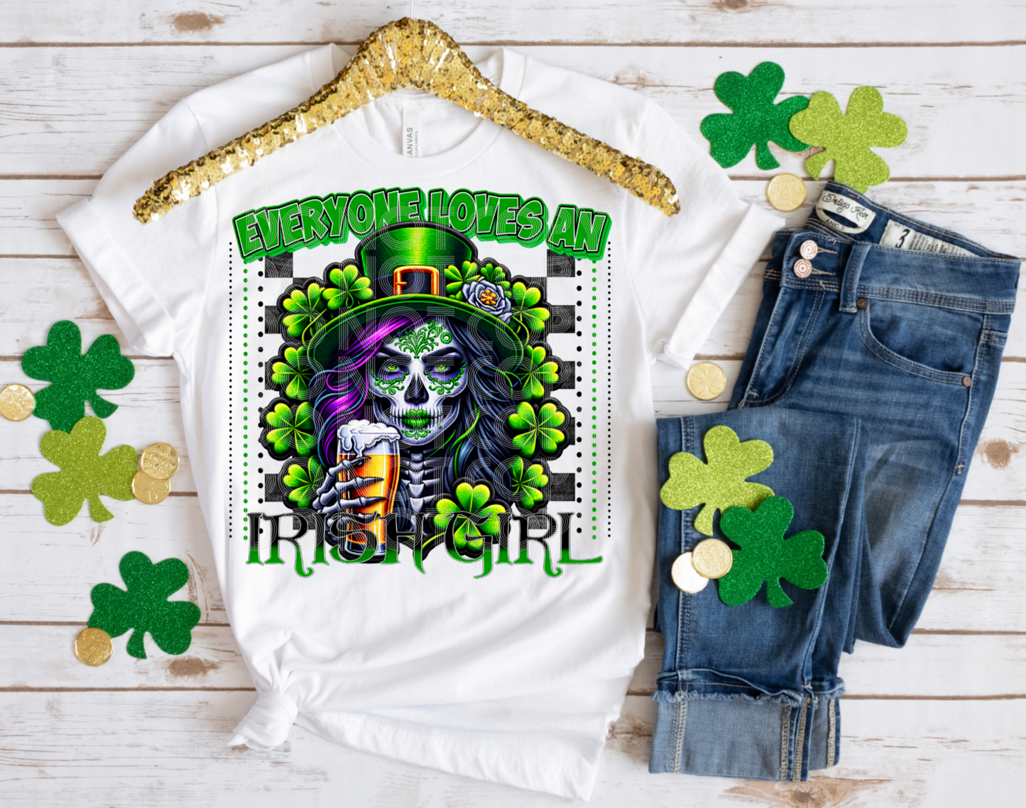 EVERYONE LOVES AN IRISH GIRL PNG DESIGN