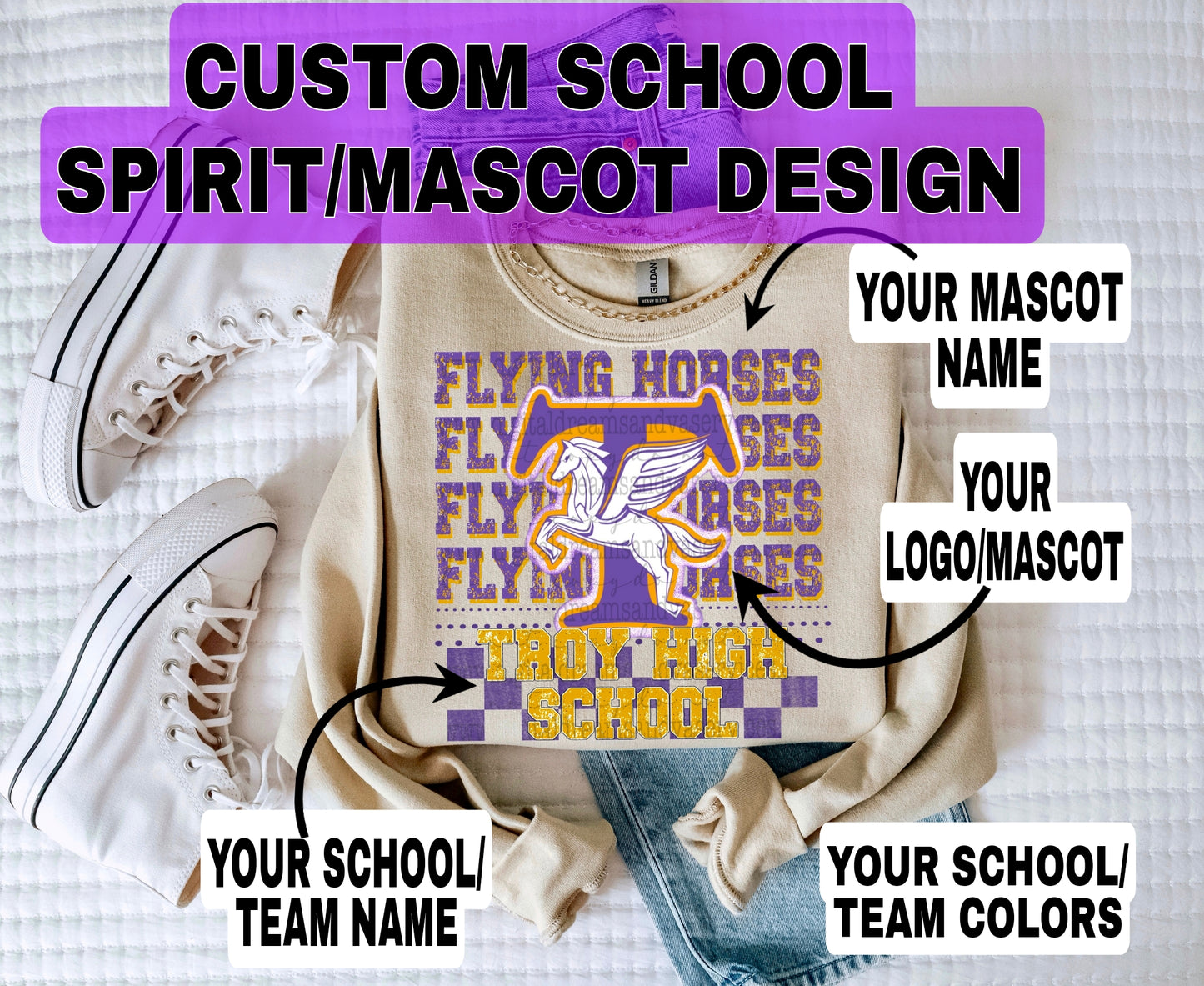 ✨️CUSTOM✨️ MASCOT/SCHOOL SPIRIT PNG DESIGN