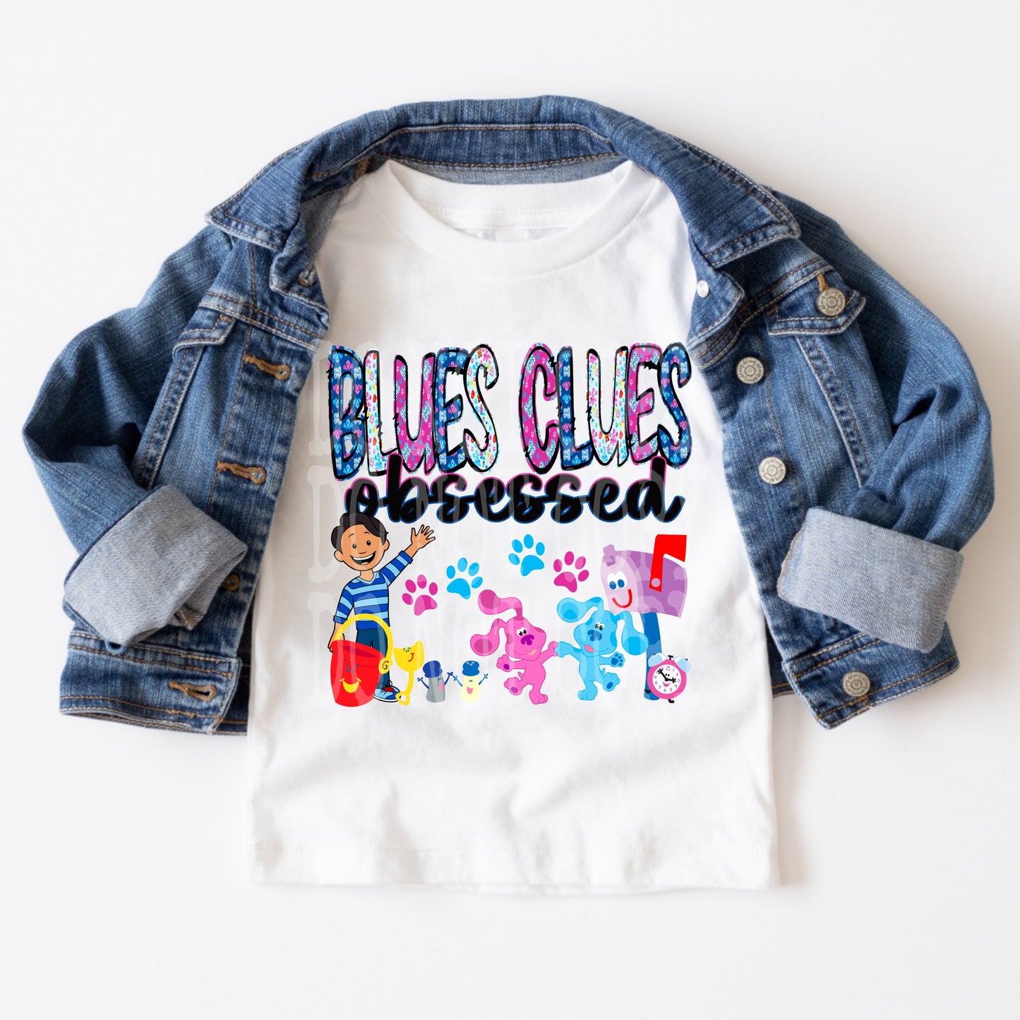 BLUES CLUES OBSESSED PNG DESIGN