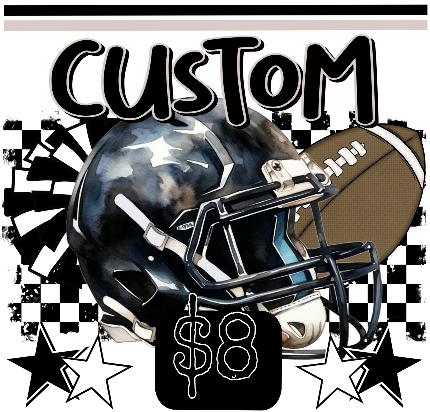 ✨️CUSTOM✨️ FOOTBALL SCHOOL/MASCOT B PNG DESIGN