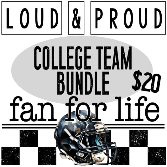 COLLEGE FAN FOR LIFE 🏈 SOLO BUNDLE