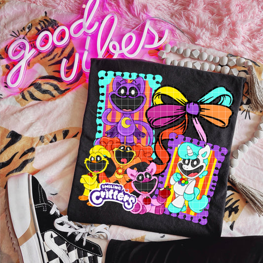 SMILING CRITTERS PNG DESIGN