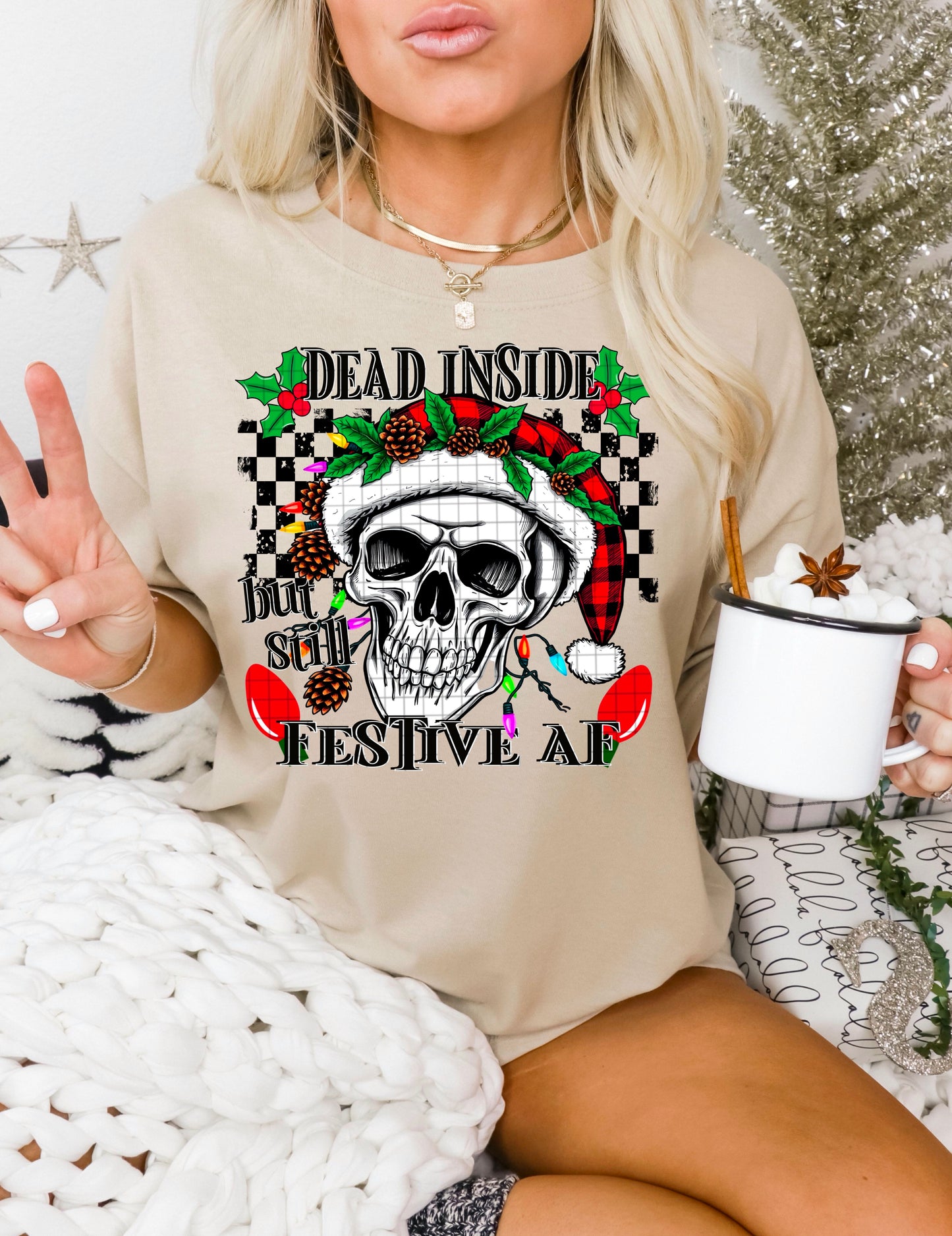 DEAD INSIDE FESTIVE AF PNG DESIGN