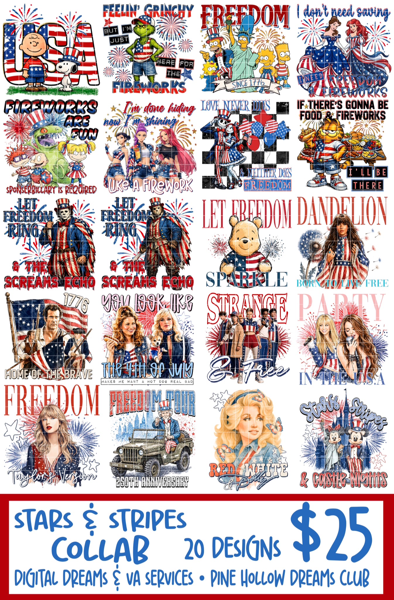 STARS & STRIPES COLLAB W/ PINE HOLLOW DESIGN CLUB
