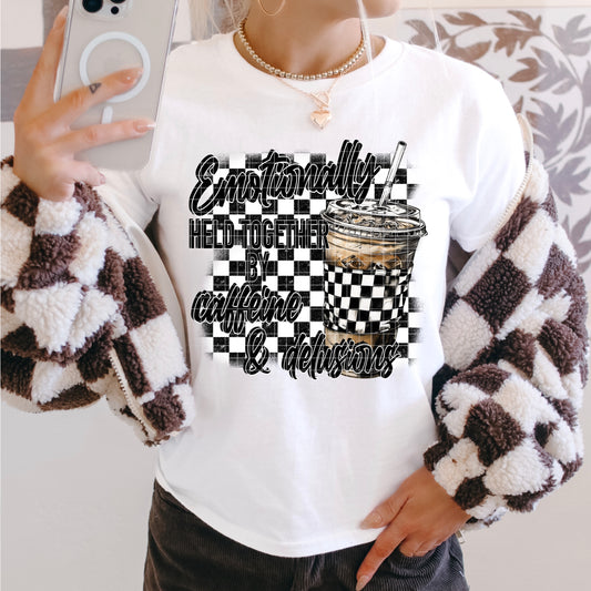 EMOTIONALLY HELD TOGETHER PNG DESIGN