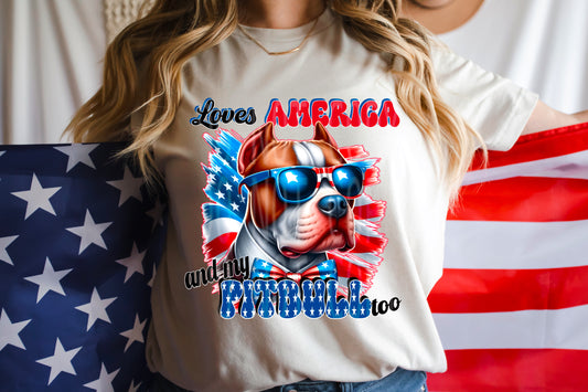 PATRIOTIC PITBULL PNG DESIGN