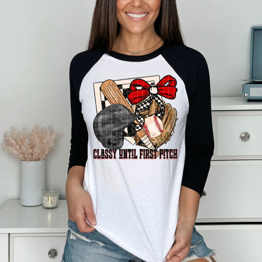 CLASSY UNTIL FIRST PITCH BASEBALL PNG DESIGN