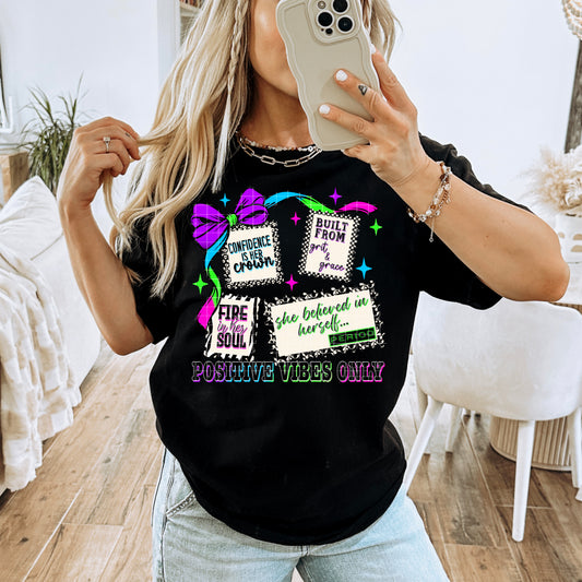 POSITIVE VIBES ONLY PNG DESIGN