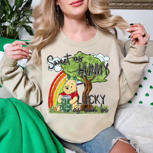 SWEET AS HUNNY LUCKY AS CAN BE PNG DESIGN