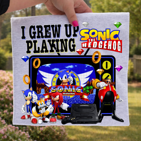 I GREW UP PLAYING SONIC PNG DESIGN