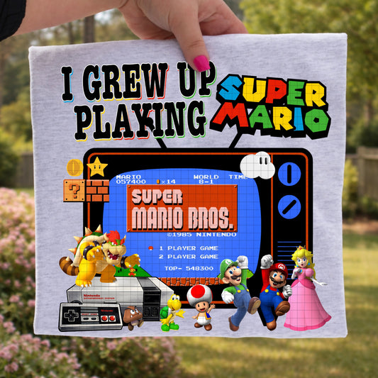 I GREW UP PLAYING SUPER MARIO PNG DESIGN