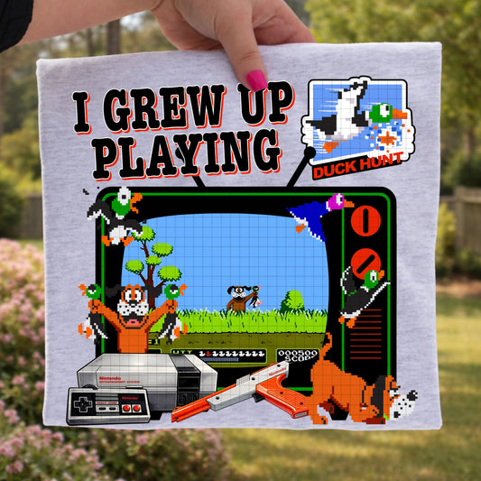 I GREW UP PLAYING DUCK HUNT PNG DESIGN