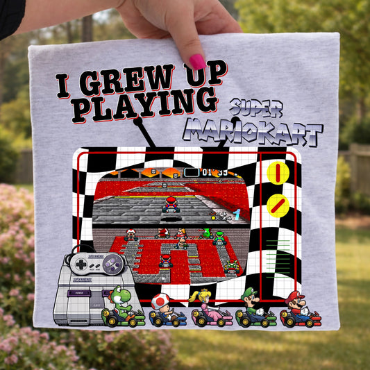 I GREW UP PLAYING MARIOKART PNG DESIGN