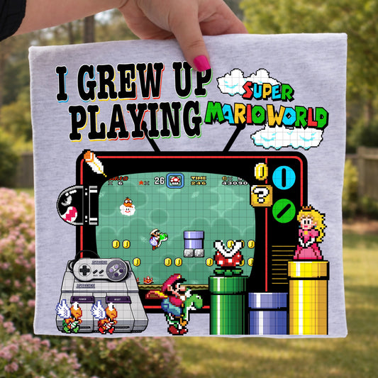 I GREW UP PLAYING SUPER MARIOWORLD PNG DESIGN