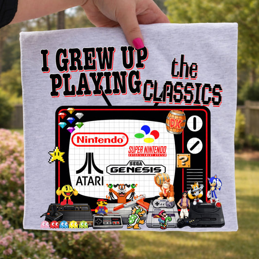 I GREW UP PLAYING THE CLASSICS PNG DESIGN