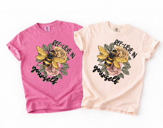 BEE-LIEVE IN YOURSELF PNG DESIGN
