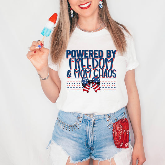 POWERED BY FREEDOM & MOM CHAOS PNG DESIGN