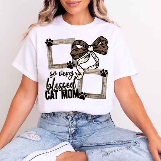 SO VERY BLESSED CAT MOM PNG DESIGN
