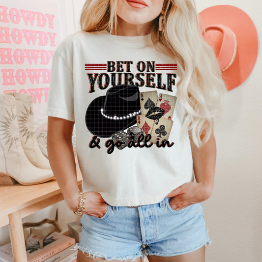 BET ON YOURSELF PNG DESIGN