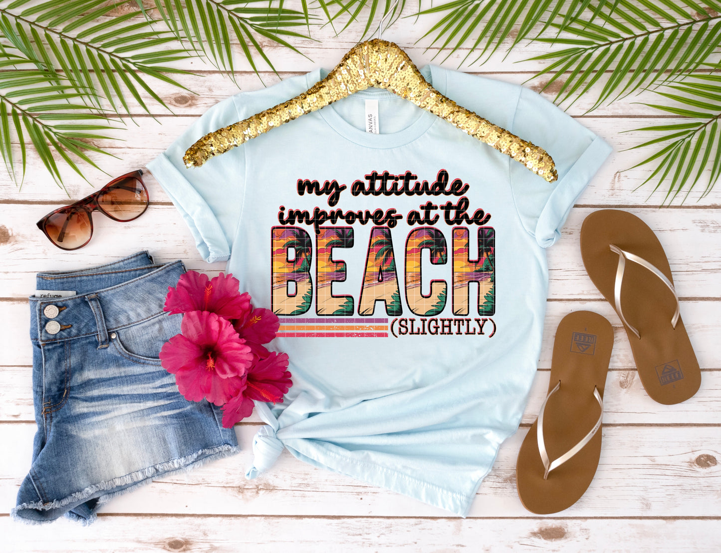 ATTITUDE IMPROVES BEACH PNG DESIGN
