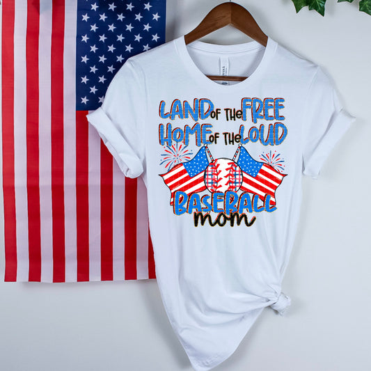 HOME OF THE LOUD BASEBALL MOM PNG DESIGN