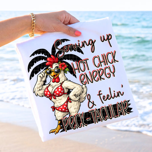HOT CHICK ENERGY PNG DESIGN