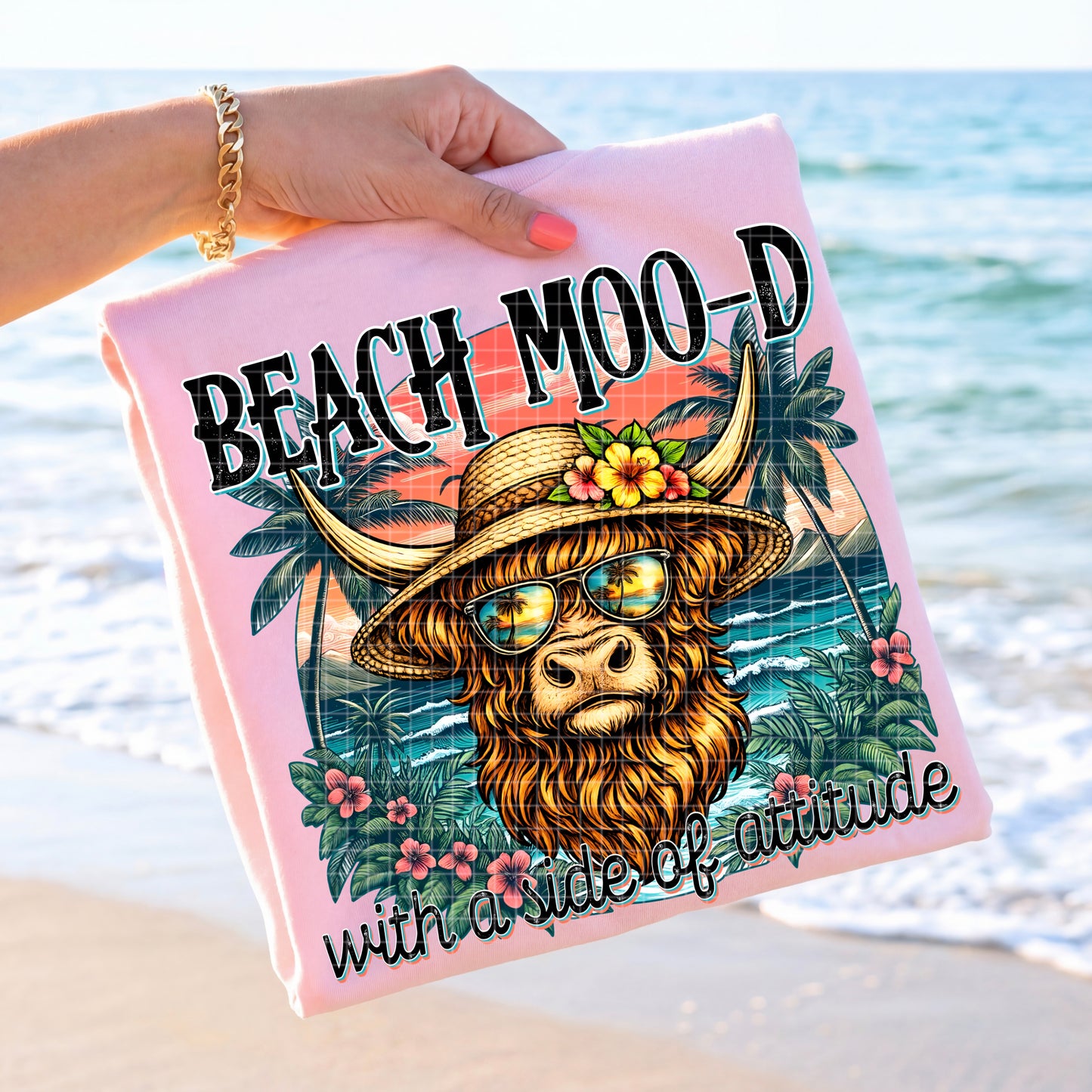 BEACH MOO-D PNG DESIGN