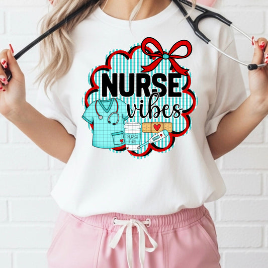 NURSE VIBES PNG DESIGN