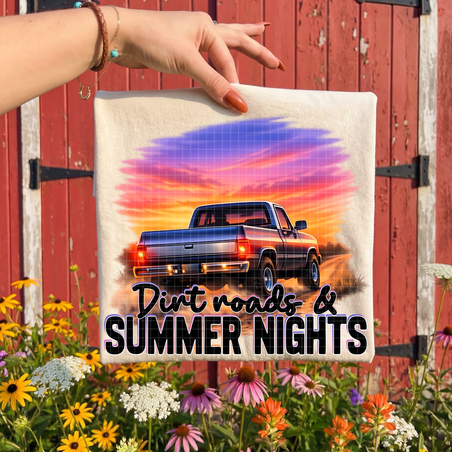 DIRT ROADS & SUMMER NIGHTS PNG DESIGN