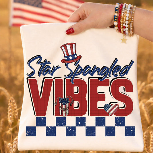 STAR SPANGLED VIBES PNG DESIGN