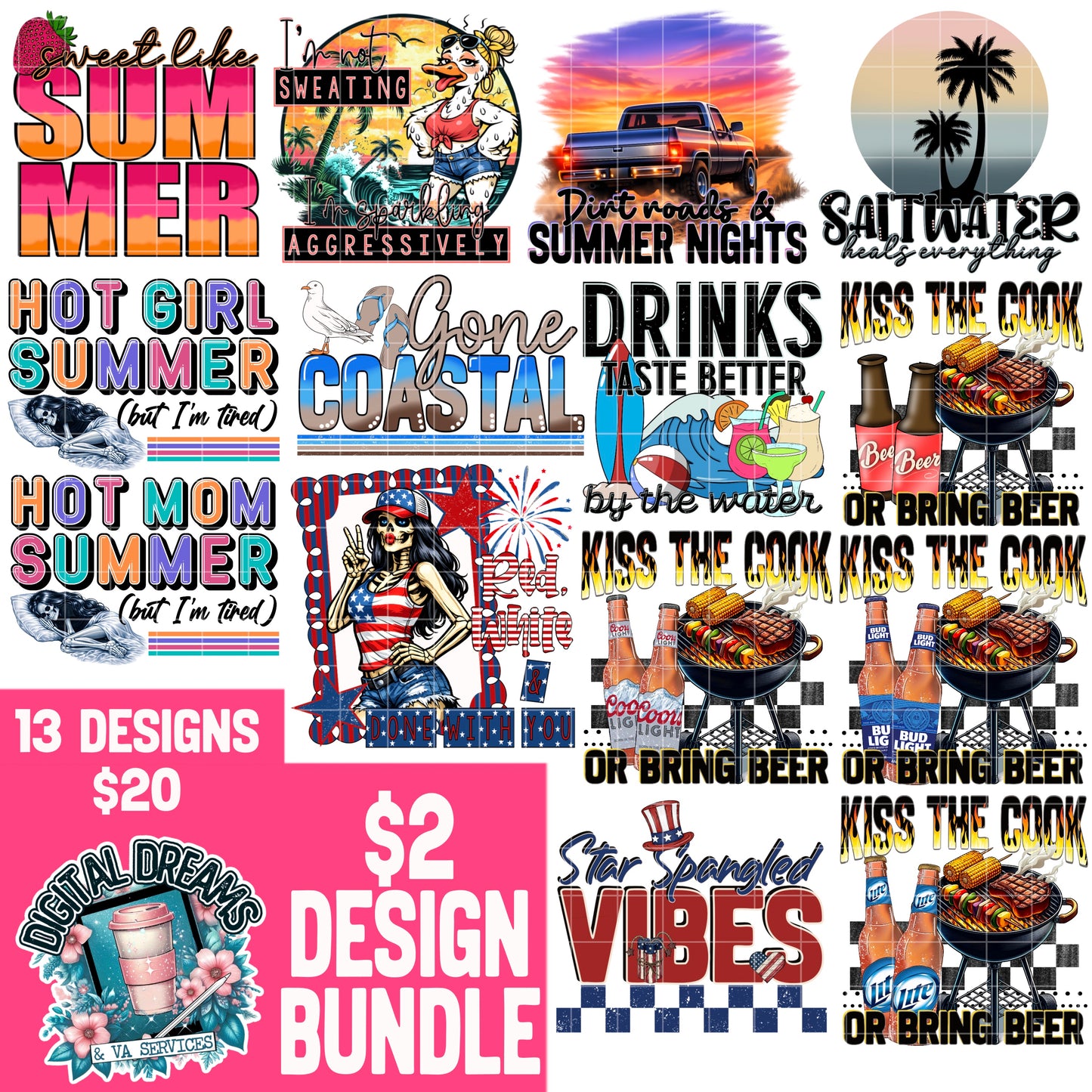 SUMMER IS CALLING $2 DESIGN BUNDLE - 4/14