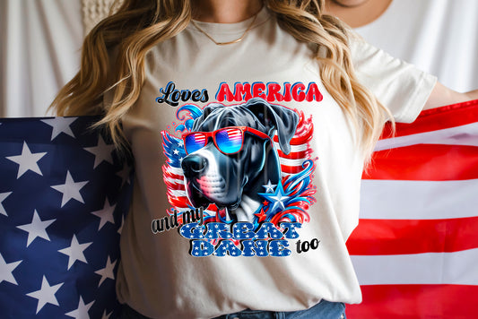 PATRIOTIC GREAT DANE PNG DESIGN