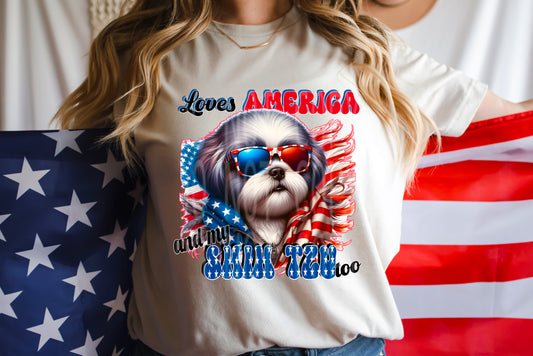 PATRIOTIC SHIH TZU PNG DESIGN